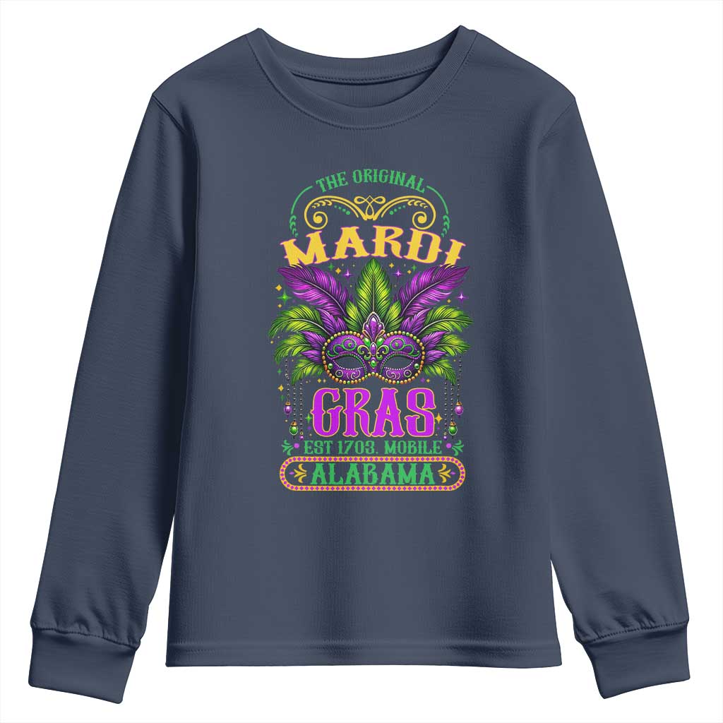 The Original Mardi Gras Mobile Alabama 1703 Youth Sweatshirt