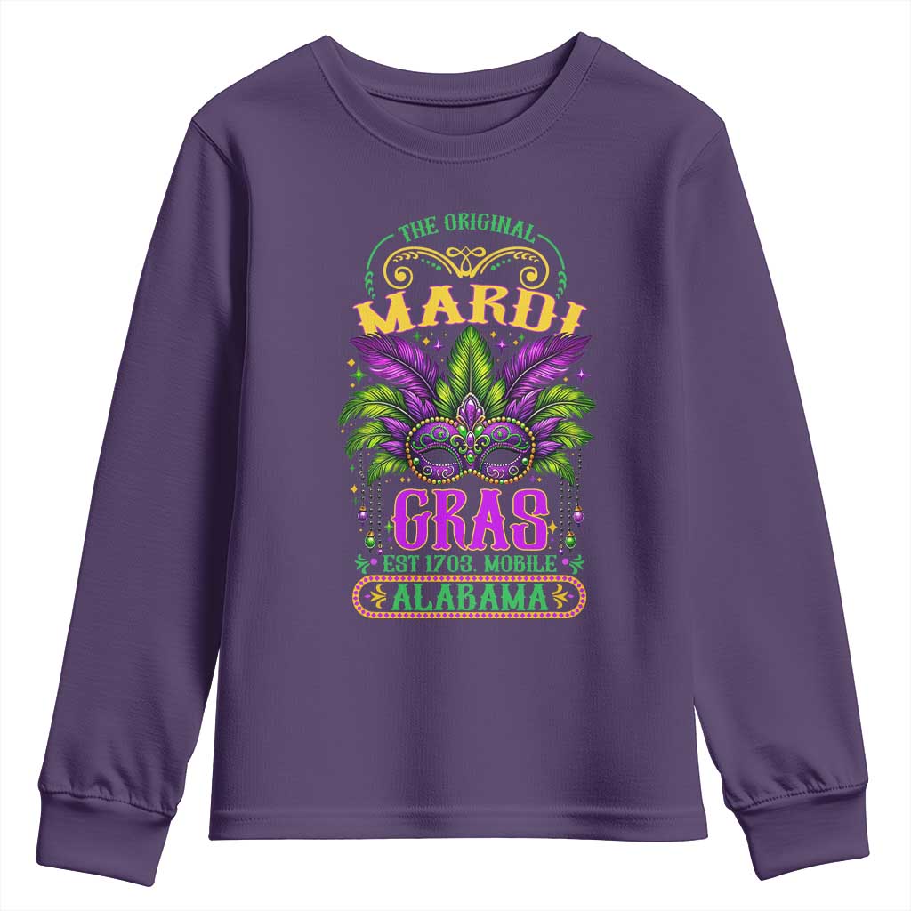 The Original Mardi Gras Mobile Alabama 1703 Youth Sweatshirt