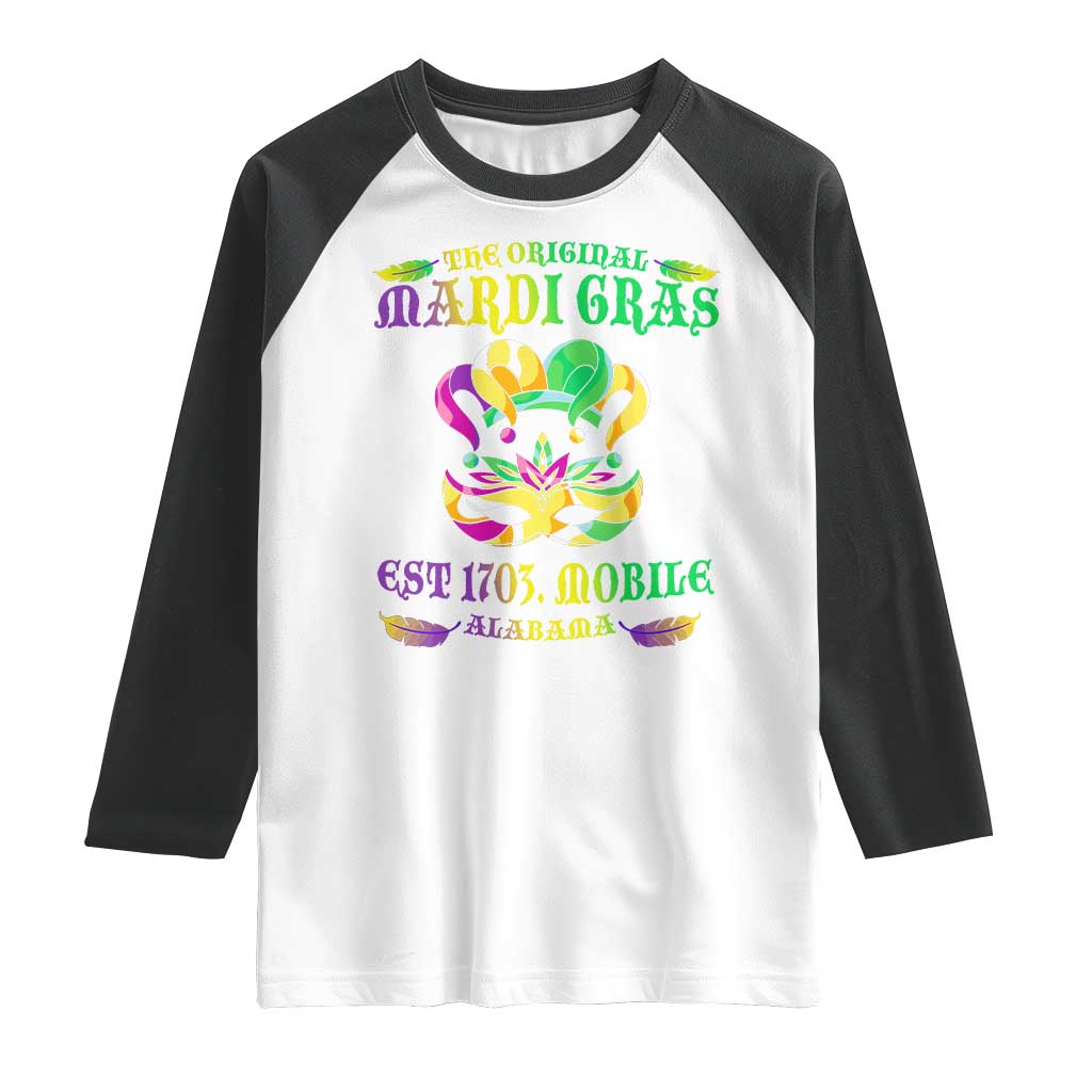 The Original Mardi Gras Raglan Shirt Mobile Alabama 1703