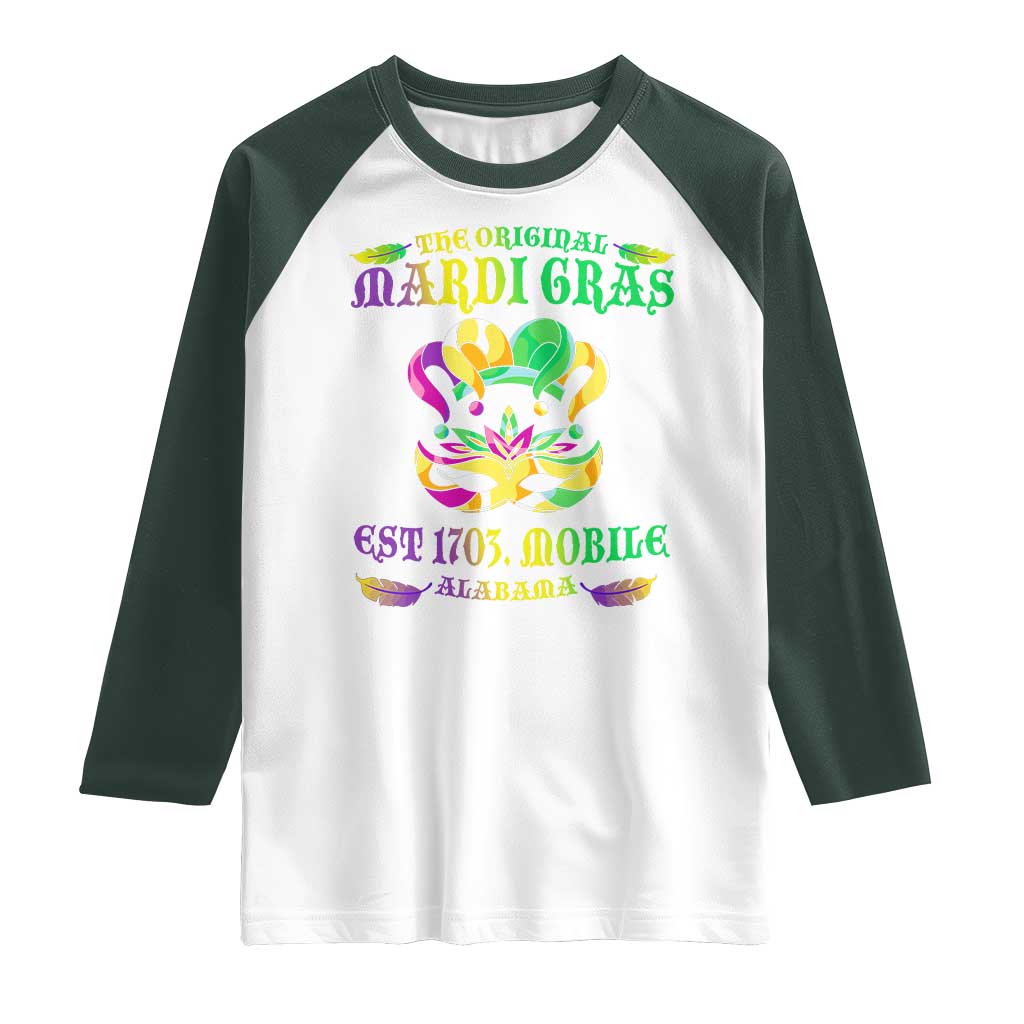 The Original Mardi Gras Raglan Shirt Mobile Alabama 1703