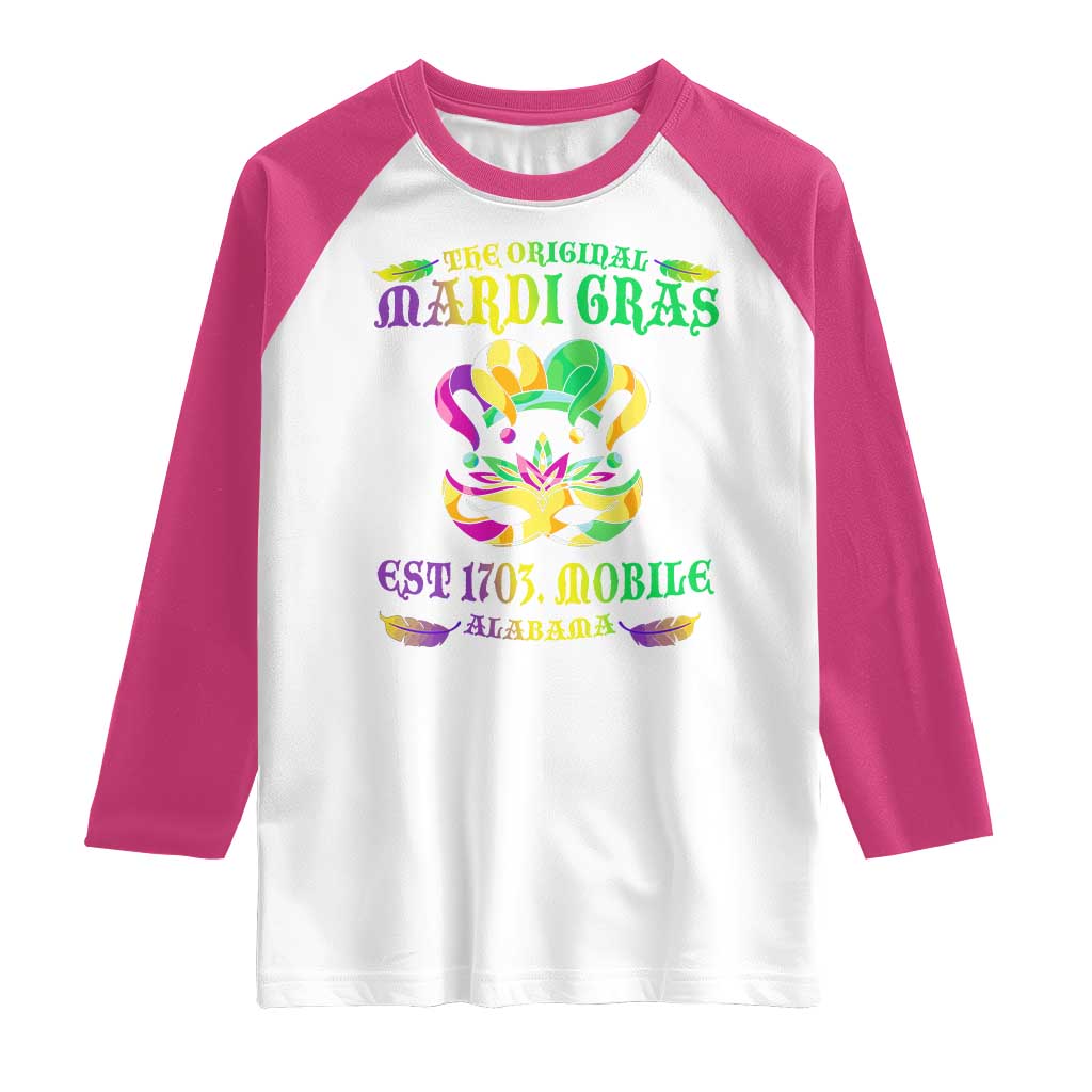 The Original Mardi Gras Raglan Shirt Mobile Alabama 1703