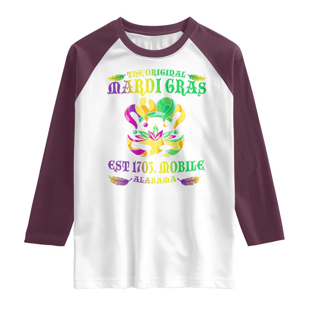 The Original Mardi Gras Raglan Shirt Mobile Alabama 1703