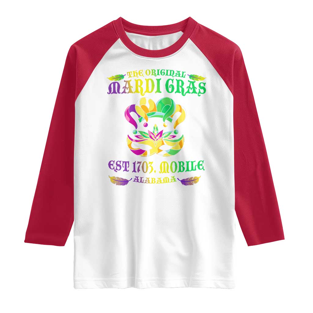 The Original Mardi Gras Raglan Shirt Mobile Alabama 1703