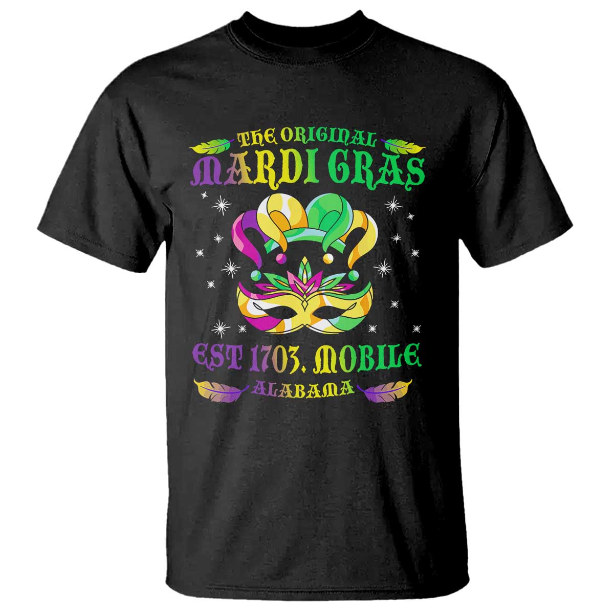 The Original Mardi Gras T Shirt Mobile Alabama 1703