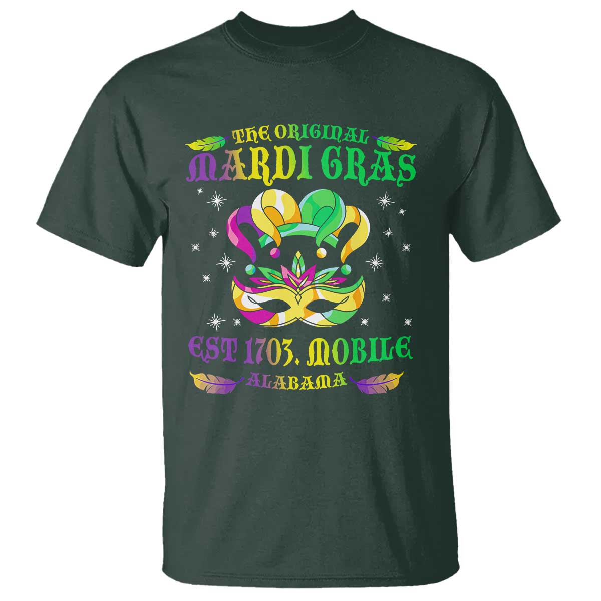 The Original Mardi Gras T Shirt Mobile Alabama 1703