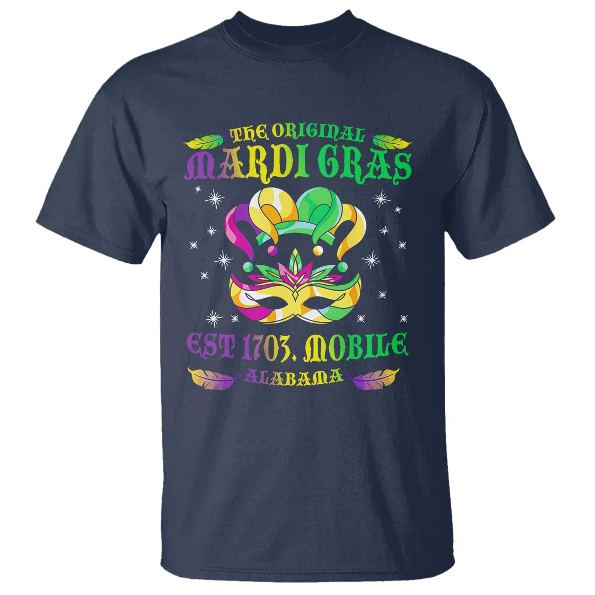 The Original Mardi Gras T Shirt Mobile Alabama 1703