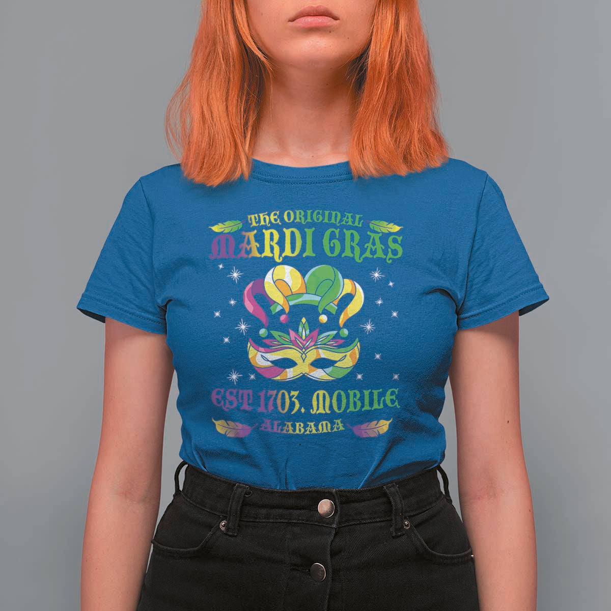 The Original Mardi Gras T Shirt For Women Mobile Alabama 1703
