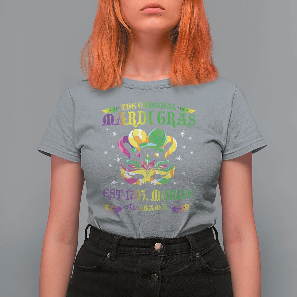 The Original Mardi Gras T Shirt For Women Mobile Alabama 1703