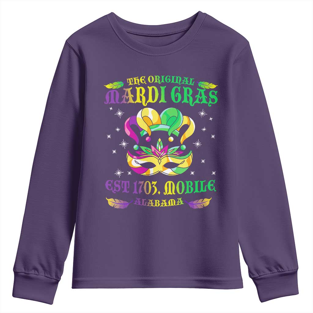 The Original Mardi Gras Youth Sweatshirt Mobile Alabama 1703