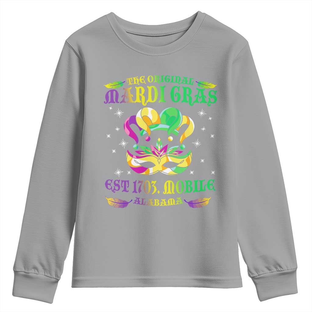 The Original Mardi Gras Youth Sweatshirt Mobile Alabama 1703