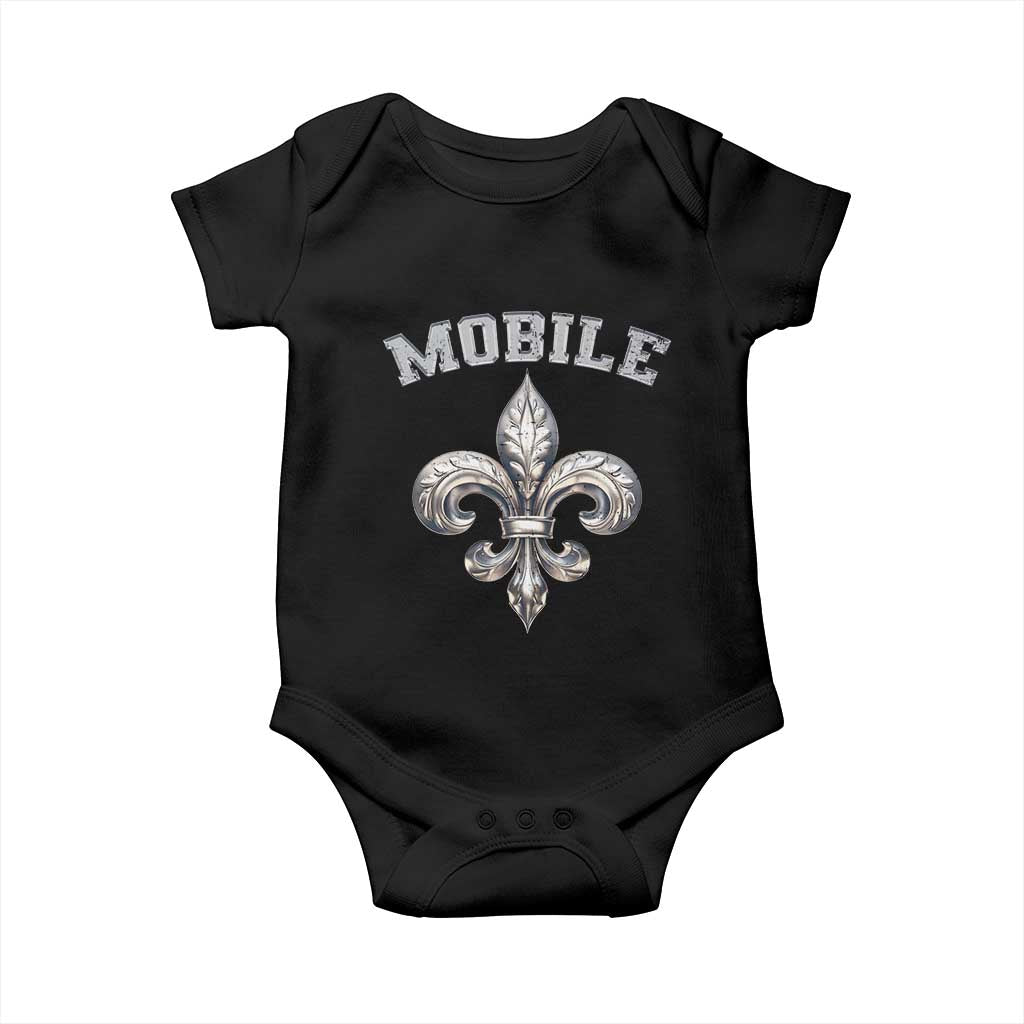 Mardi Gras Mobile Alabama Baby Onesie