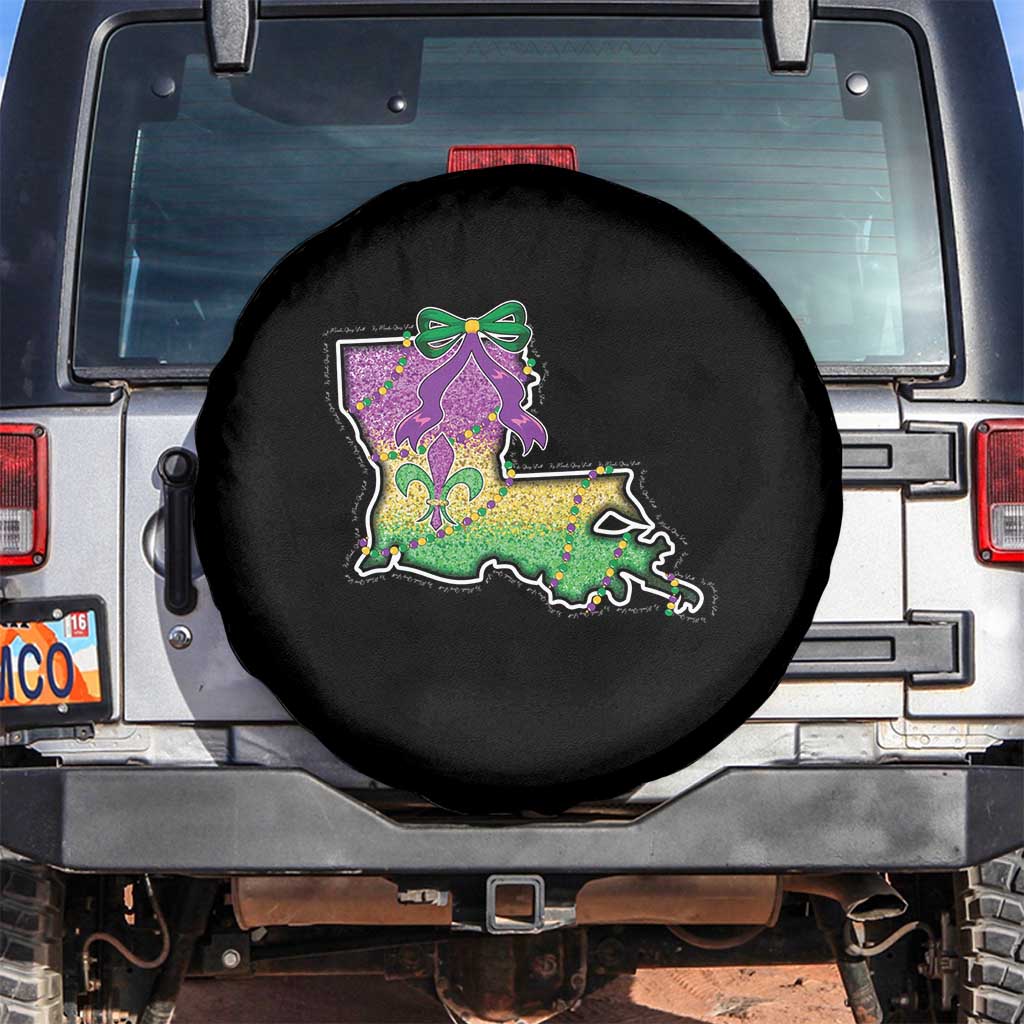 Louisiana Mardi Gras Coquette Spare Tire Cover