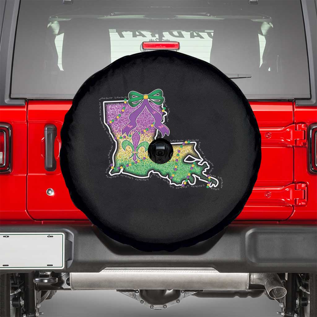 Louisiana Mardi Gras Coquette Spare Tire Cover