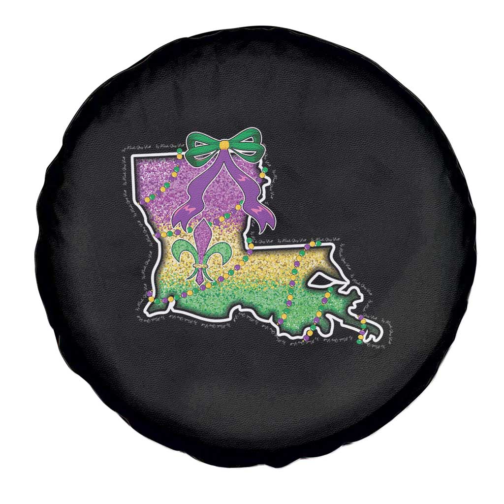 Louisiana Mardi Gras Coquette Spare Tire Cover