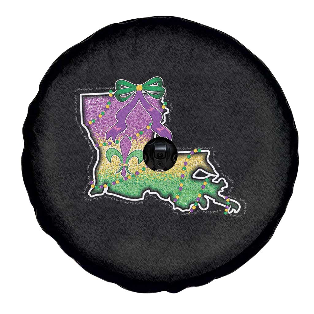 Louisiana Mardi Gras Coquette Spare Tire Cover