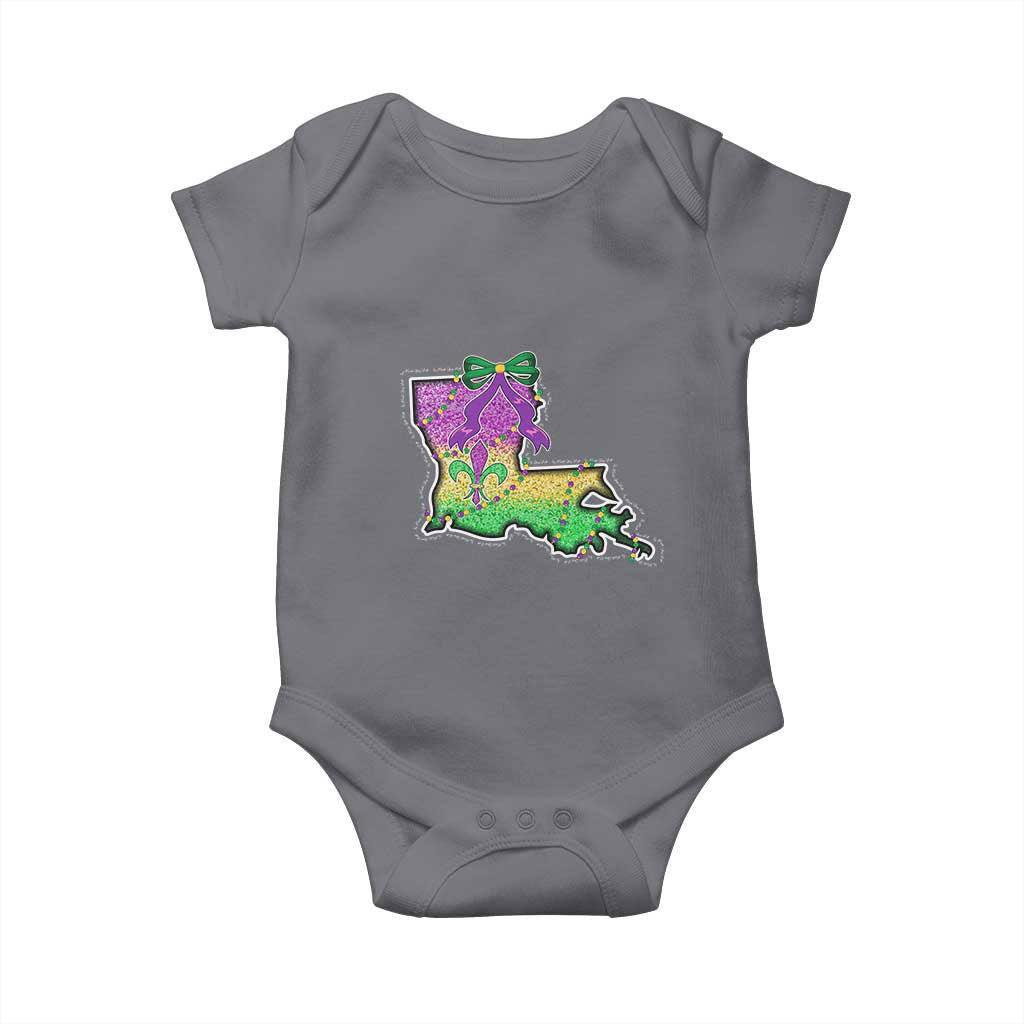 Louisiana Mardi Gras Coquette Baby Onesie