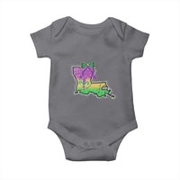 Louisiana Mardi Gras Coquette Baby Onesie