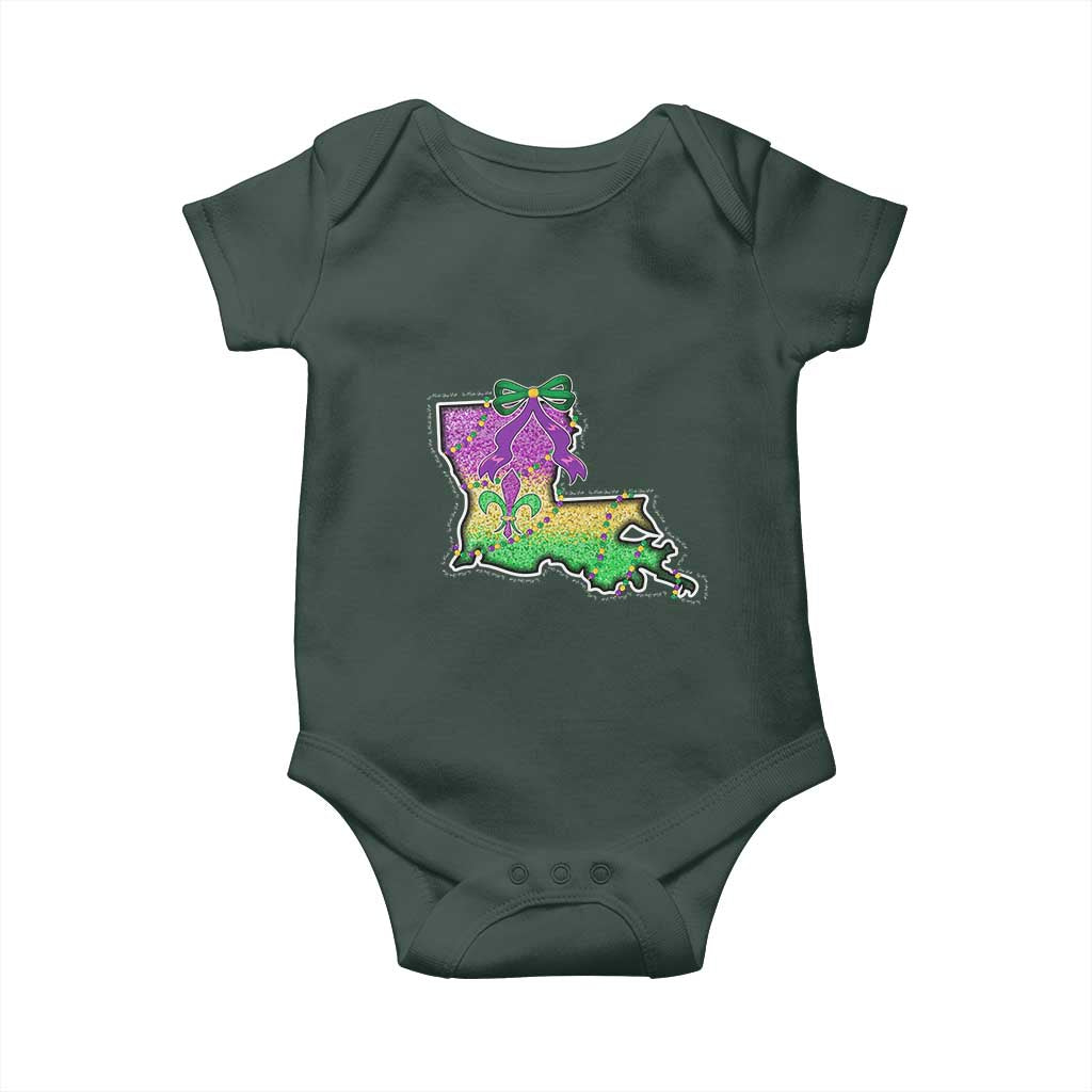 Louisiana Mardi Gras Coquette Baby Onesie
