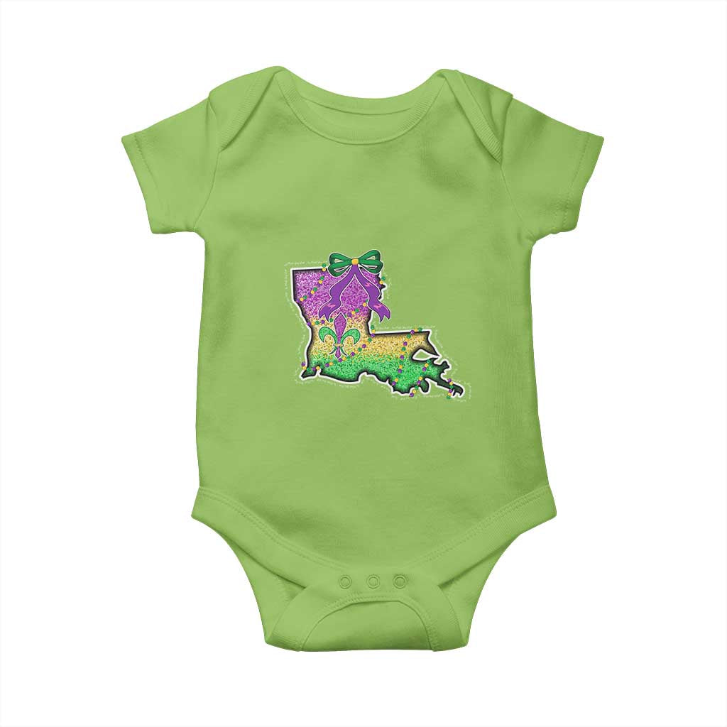 Louisiana Mardi Gras Coquette Baby Onesie