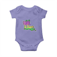Louisiana Mardi Gras Coquette Baby Onesie