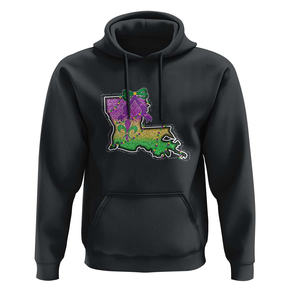 Louisiana Mardi Gras Coquette Hoodie