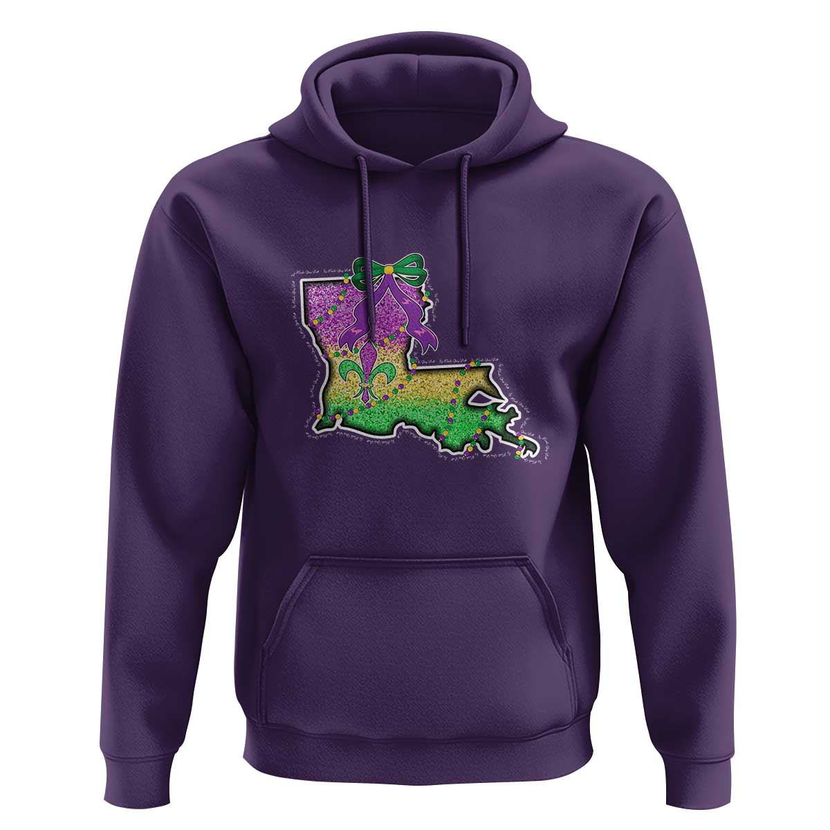 Louisiana Mardi Gras Coquette Hoodie