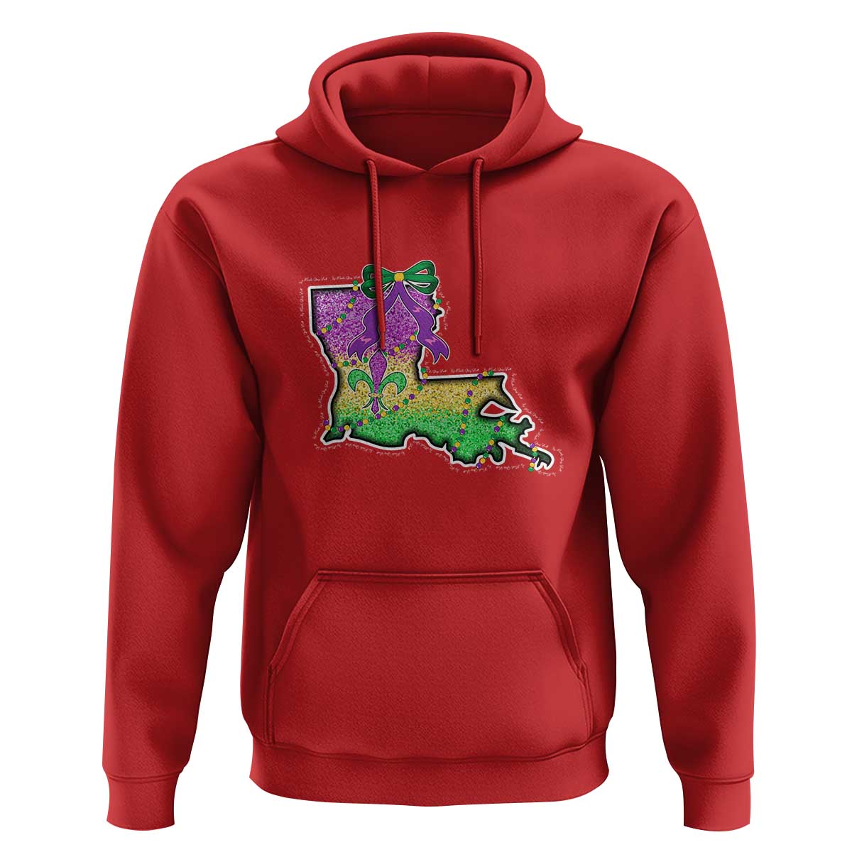 Louisiana Mardi Gras Coquette Hoodie
