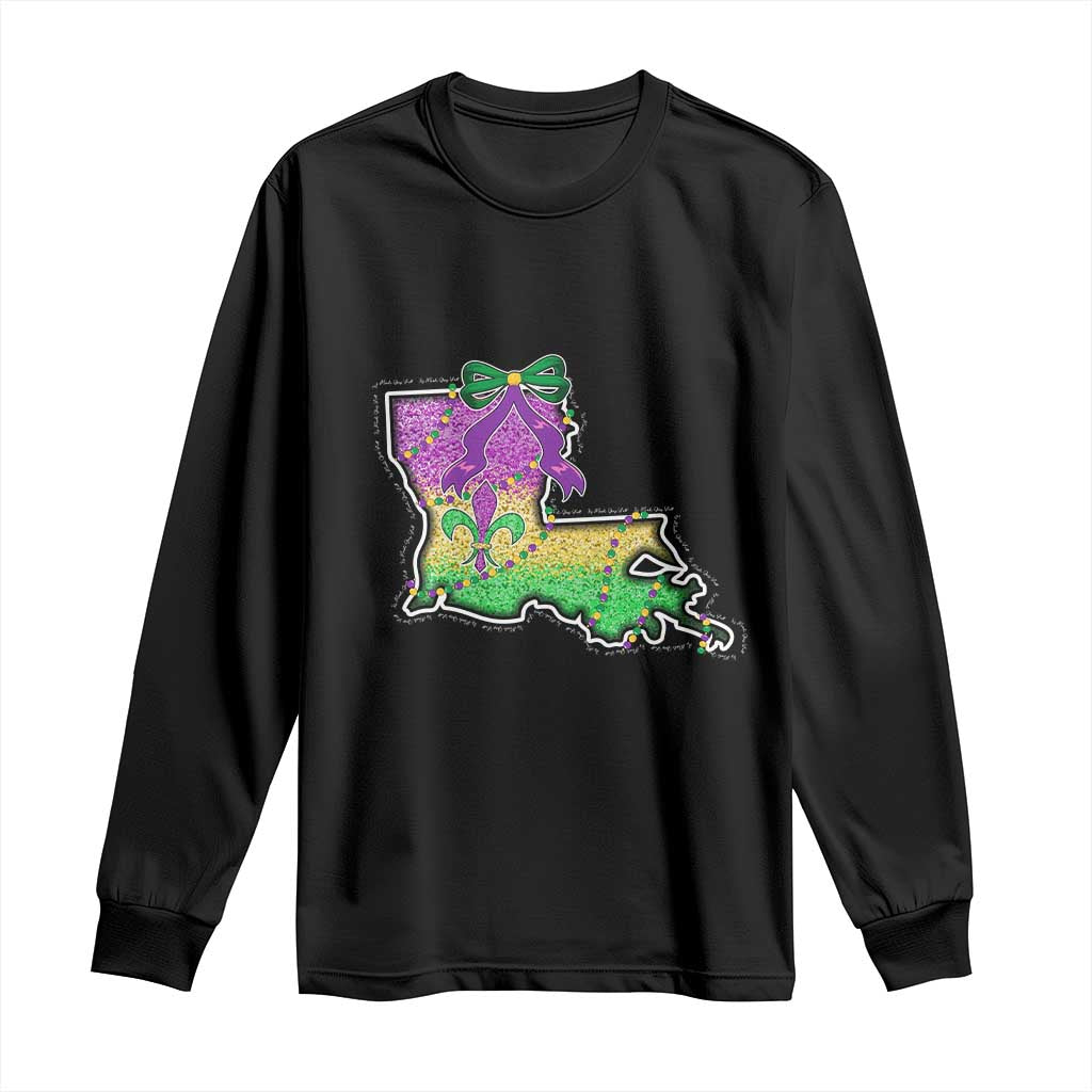 Louisiana Mardi Gras Coquette Long Sleeve Shirt
