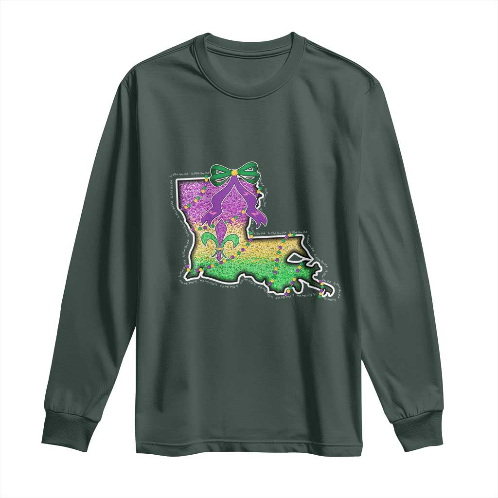 Louisiana Mardi Gras Coquette Long Sleeve Shirt