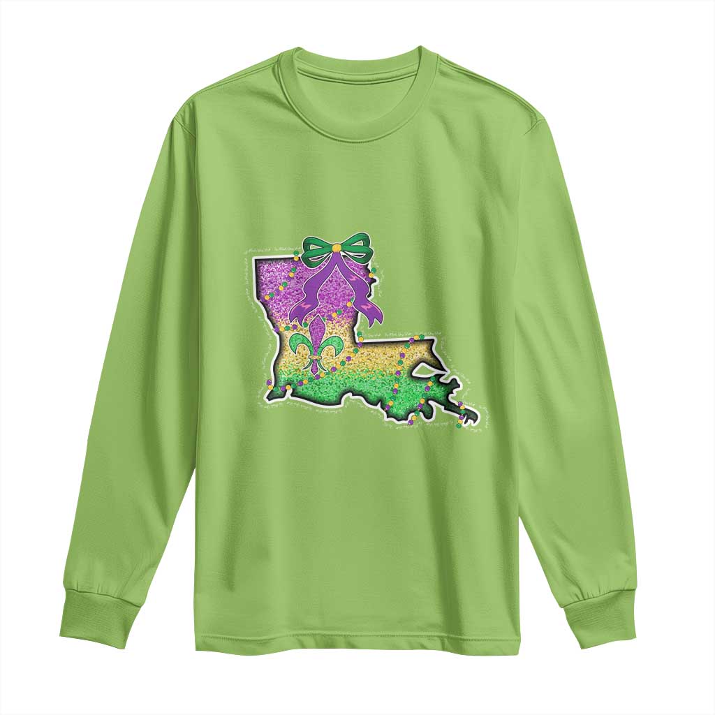 Louisiana Mardi Gras Coquette Long Sleeve Shirt