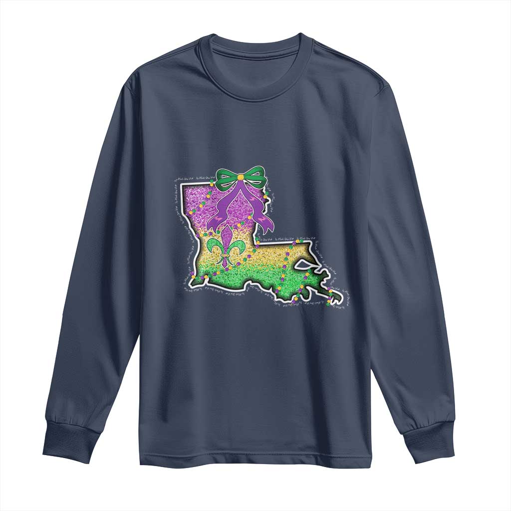 Louisiana Mardi Gras Coquette Long Sleeve Shirt