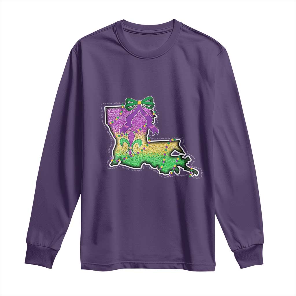 Louisiana Mardi Gras Coquette Long Sleeve Shirt