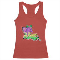 Louisiana Mardi Gras Coquette Racerback Tank Top