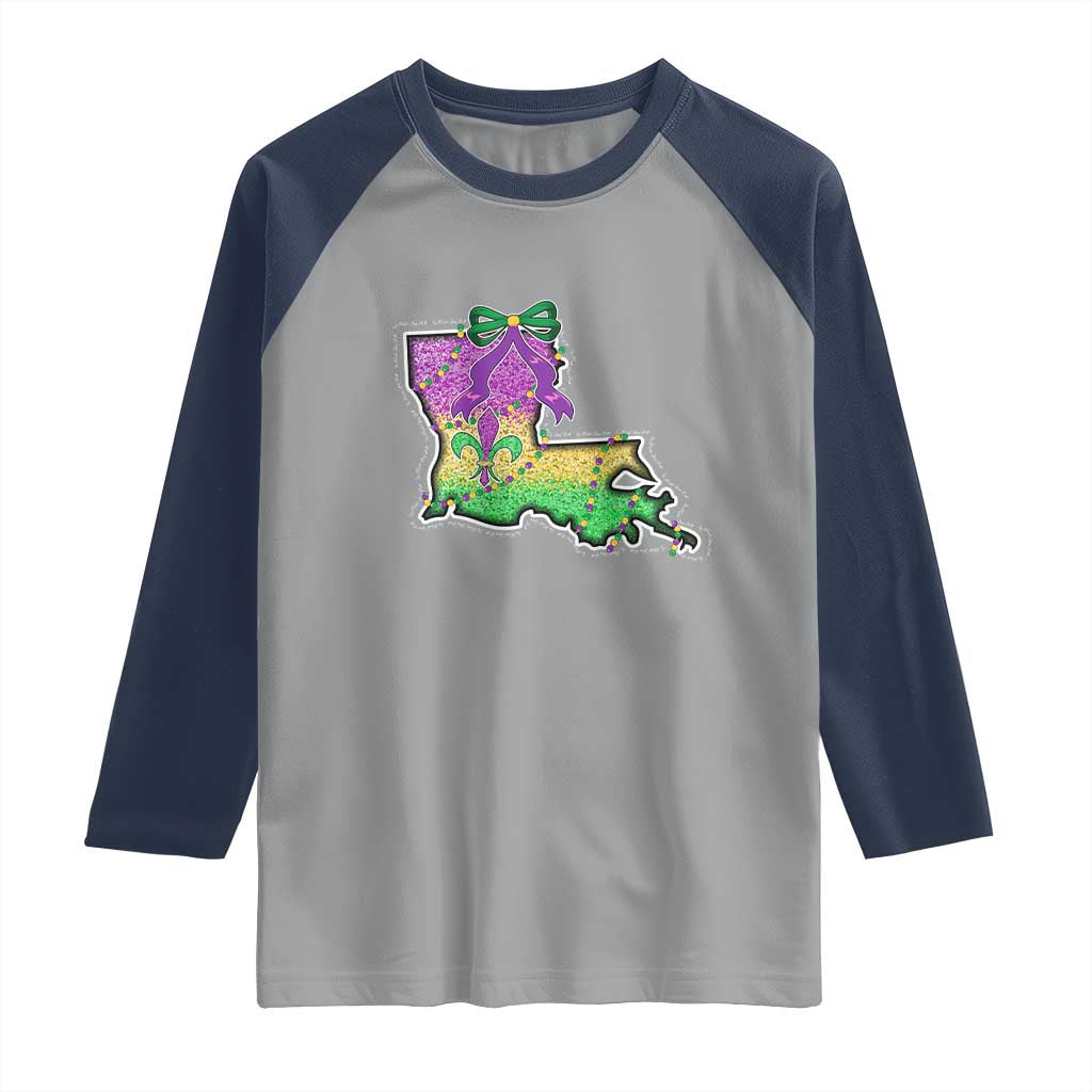 Louisiana Mardi Gras Coquette Raglan Shirt