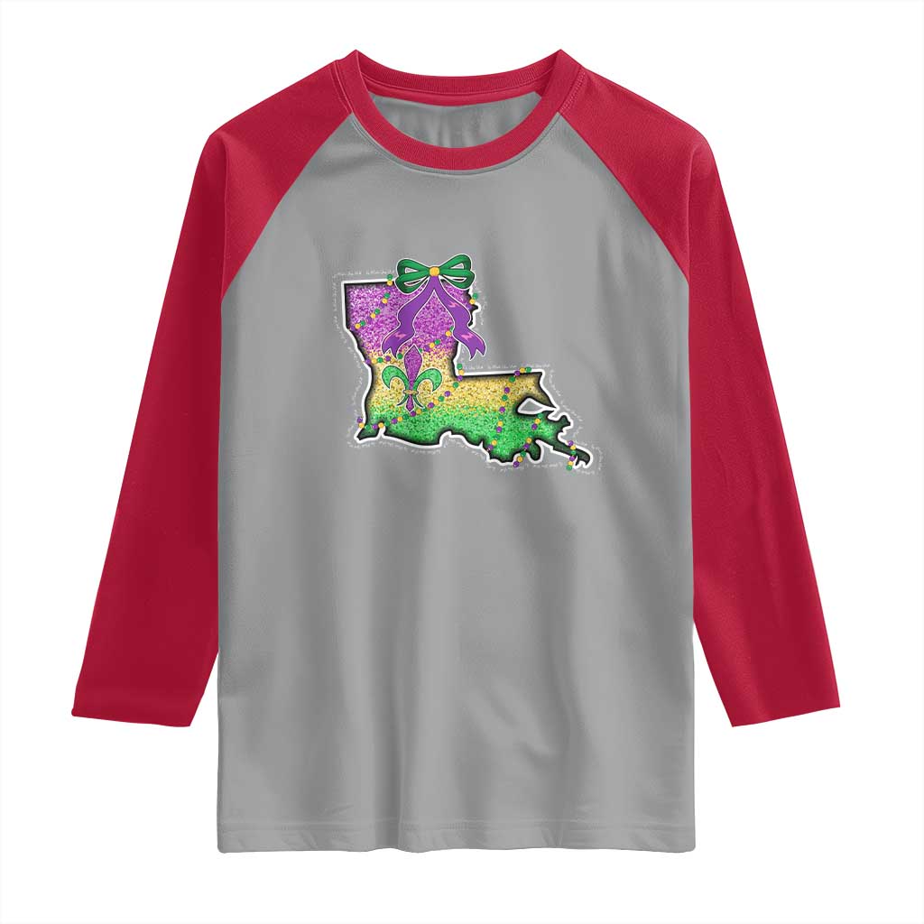 Louisiana Mardi Gras Coquette Raglan Shirt