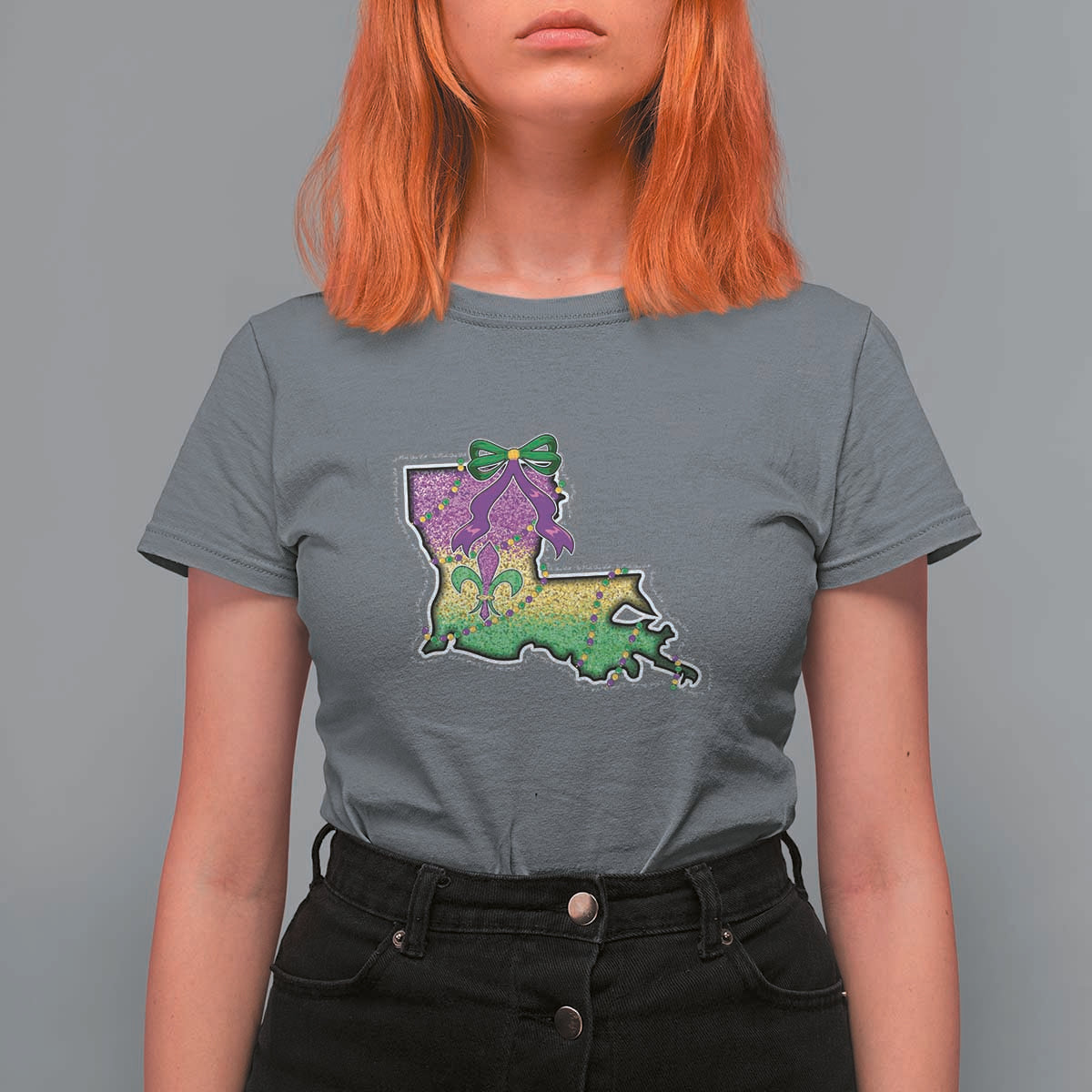 Louisiana Mardi Gras Coquette T Shirt For Women