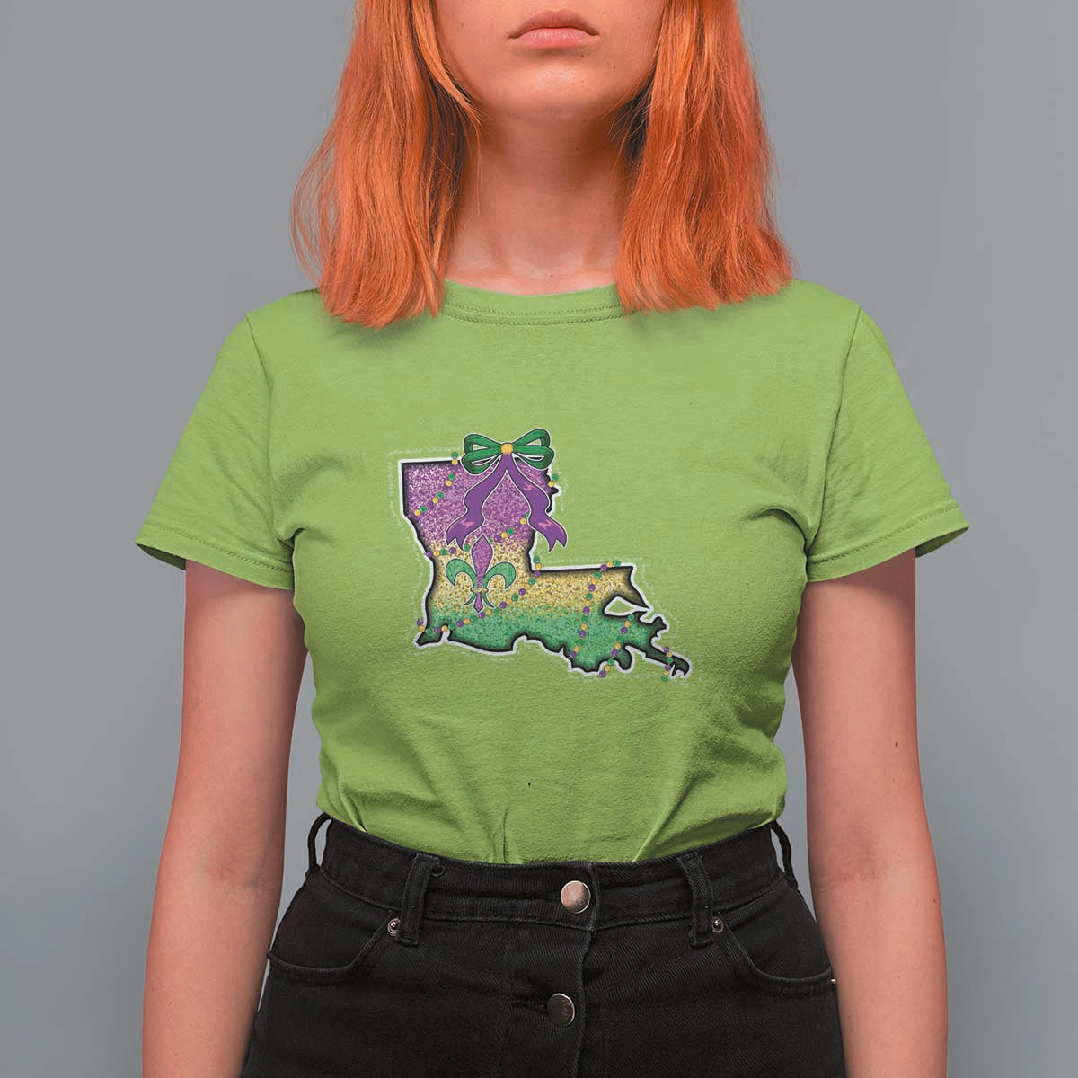 Louisiana Mardi Gras Coquette T Shirt For Women