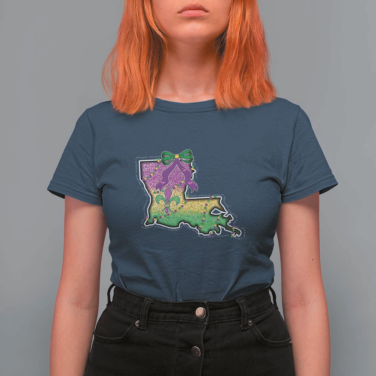 Louisiana Mardi Gras Coquette T Shirt For Women