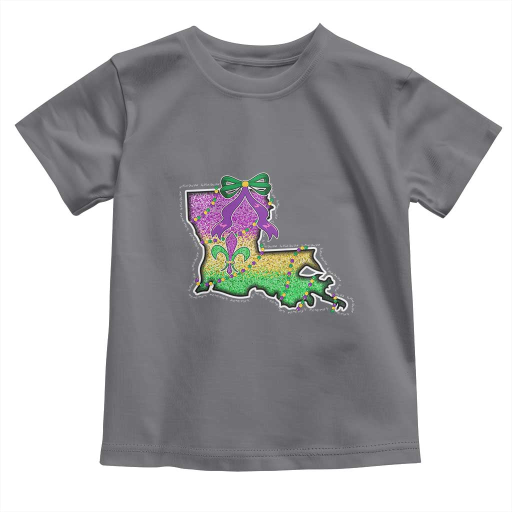 Louisiana Mardi Gras Coquette Toddler T Shirt