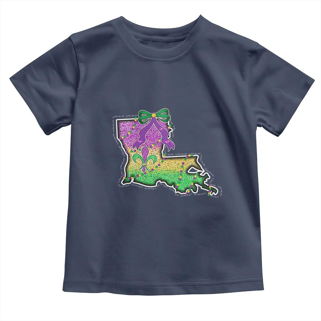 Louisiana Mardi Gras Coquette Toddler T Shirt
