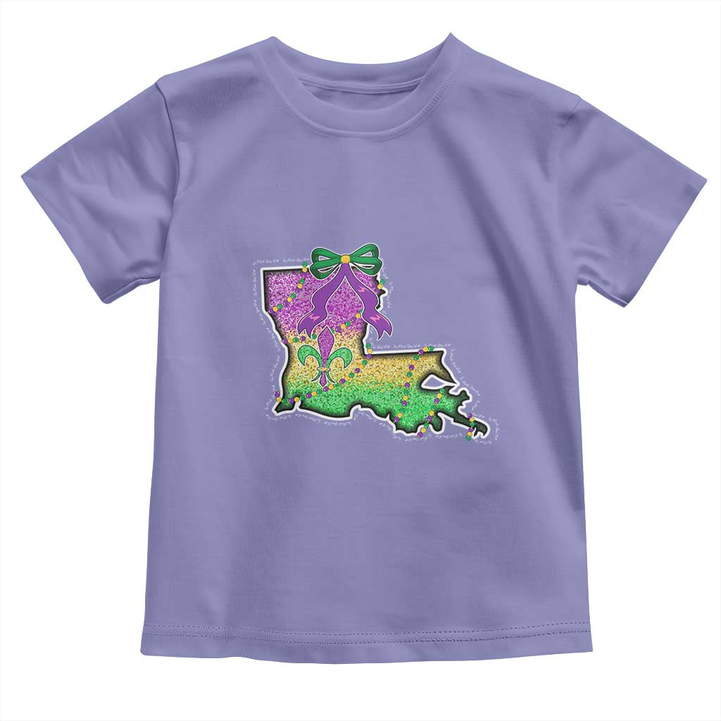 Louisiana Mardi Gras Coquette Toddler T Shirt