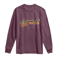 Mardi Gras Long Sleeve Shirt NOLA New Orleans Louisiana