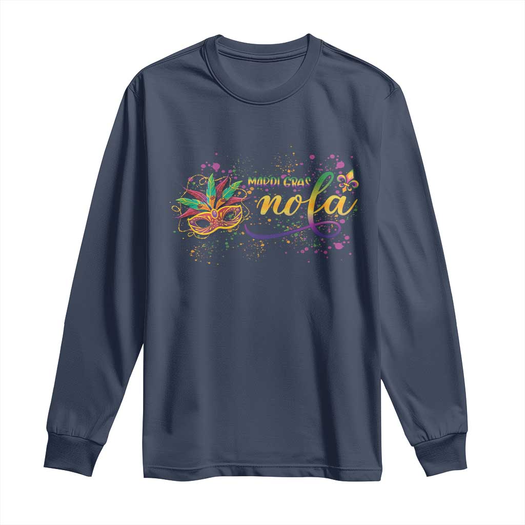 Mardi Gras Long Sleeve Shirt NOLA New Orleans Louisiana
