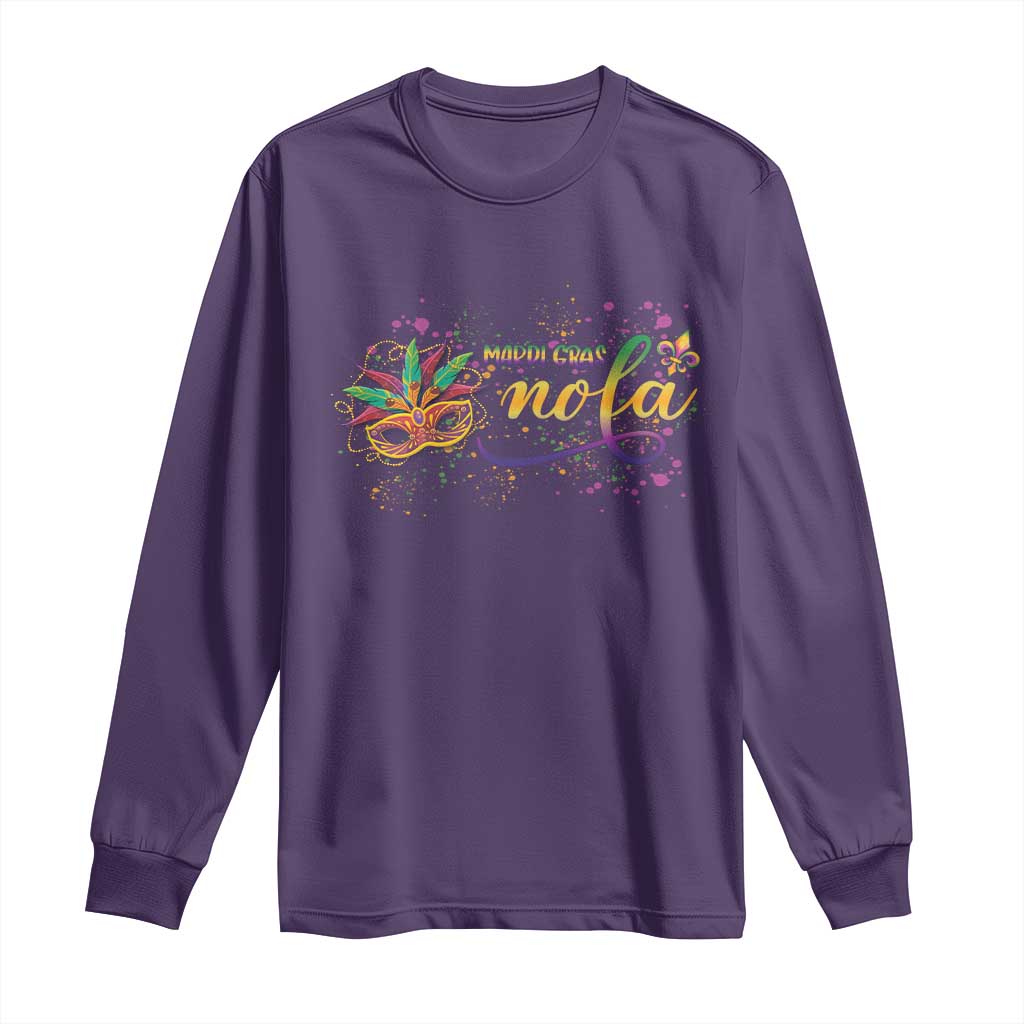 Mardi Gras Long Sleeve Shirt NOLA New Orleans Louisiana