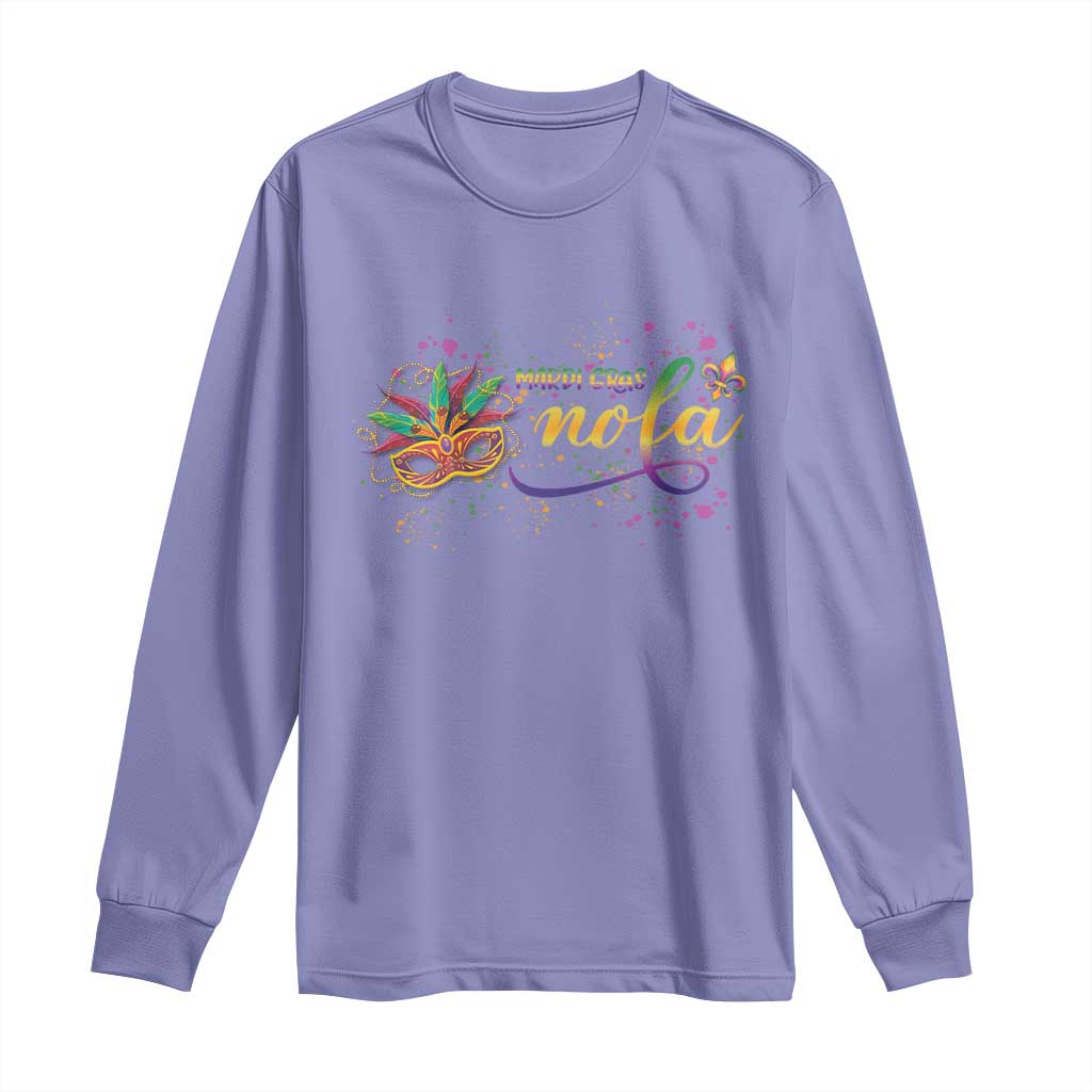 Mardi Gras Long Sleeve Shirt NOLA New Orleans Louisiana