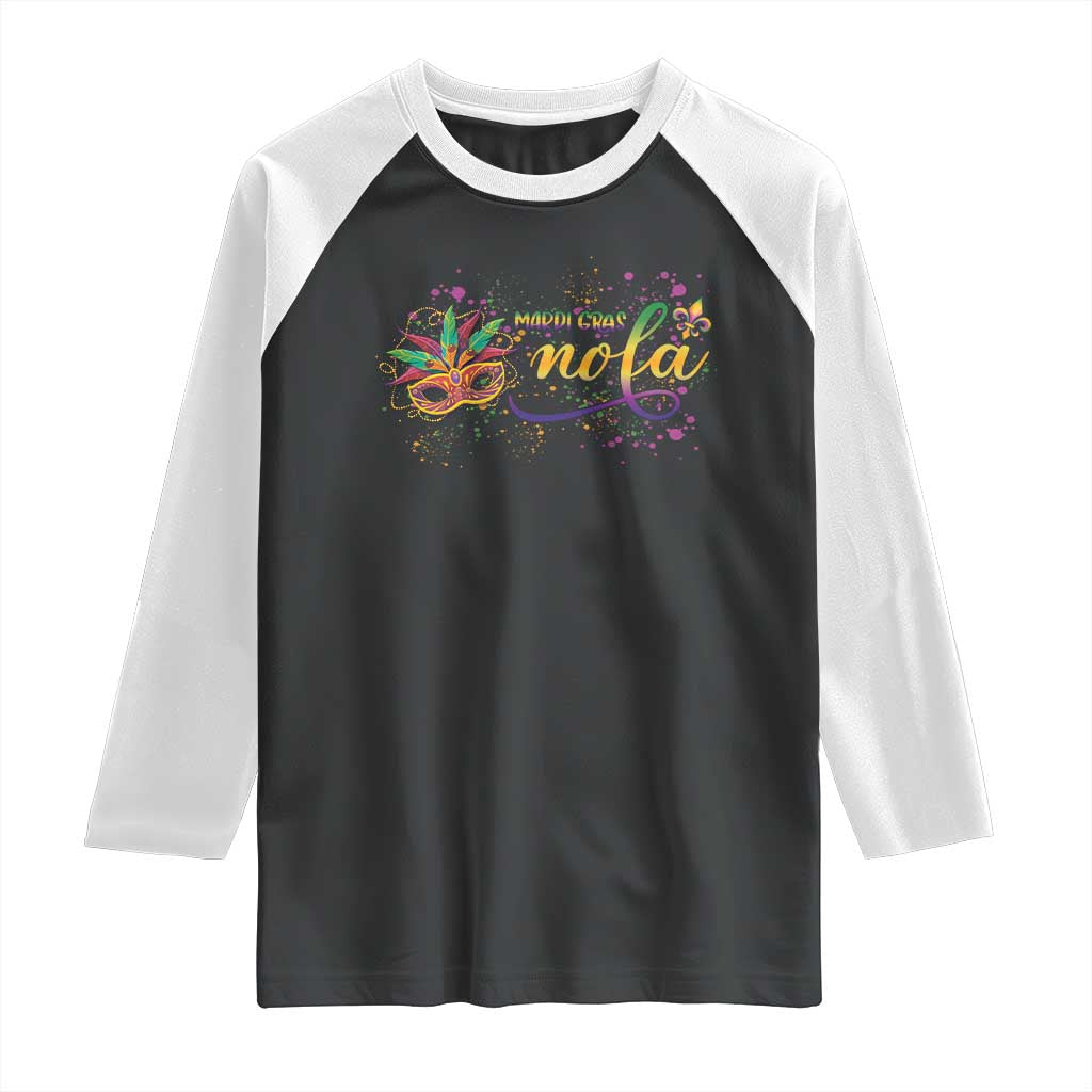 Mardi Gras Raglan Shirt NOLA New Orleans Louisiana