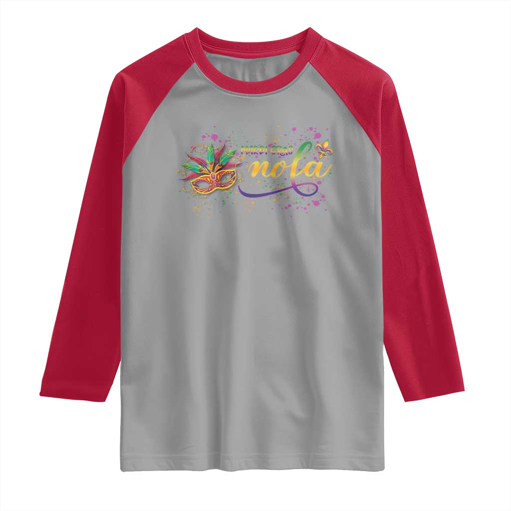 Mardi Gras Raglan Shirt NOLA New Orleans Louisiana