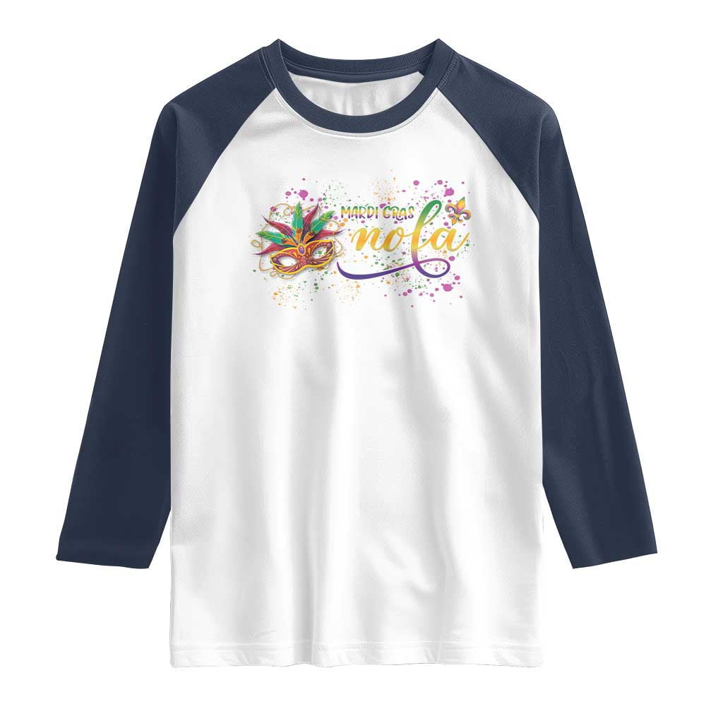 Mardi Gras Raglan Shirt NOLA New Orleans Louisiana