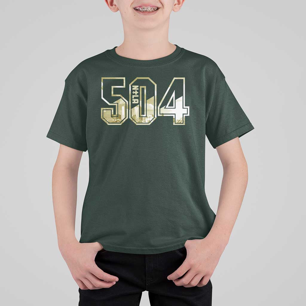 504 NOLA New Orleans Louisiana T Shirt For Kid