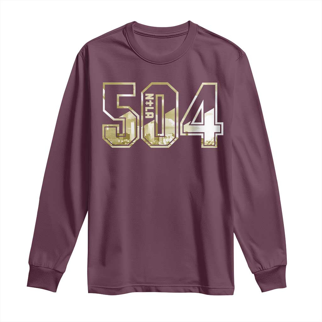 504 NOLA New Orleans Louisiana Long Sleeve Shirt